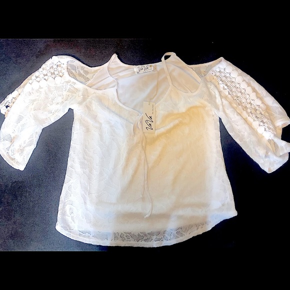 Vava by Joy Han Tops - VaVa by Joy Han White Eyelet Top NWT